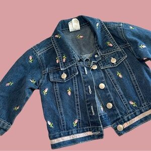 90s floral baby denim jacket